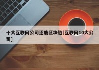 十大互联网公司逐鹿区块链[互联网10大公司]